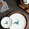 Piatto piano fatto a mano Cup Grüner Hirsch