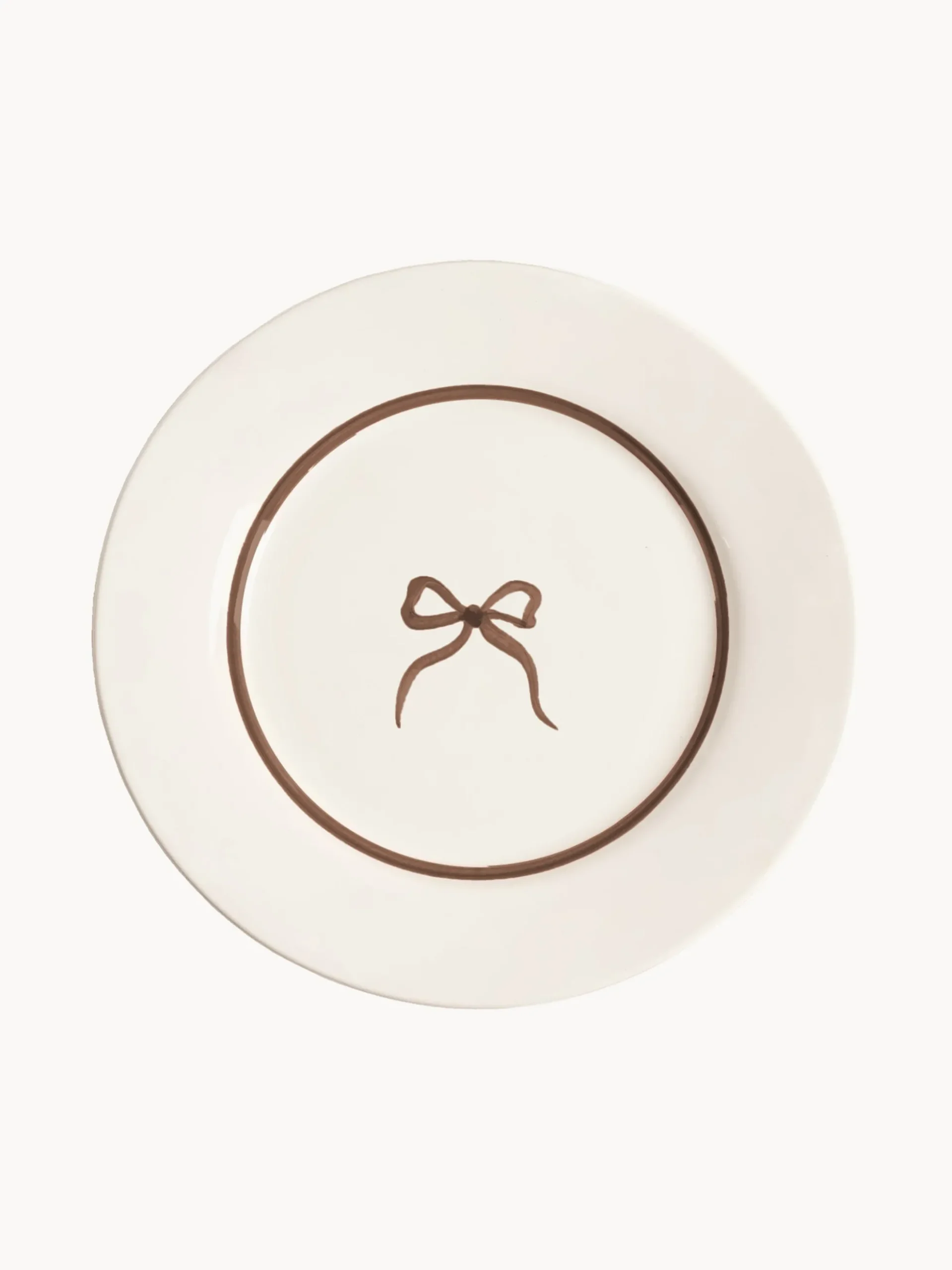 Piatto da colazione dipinto a mano Bow