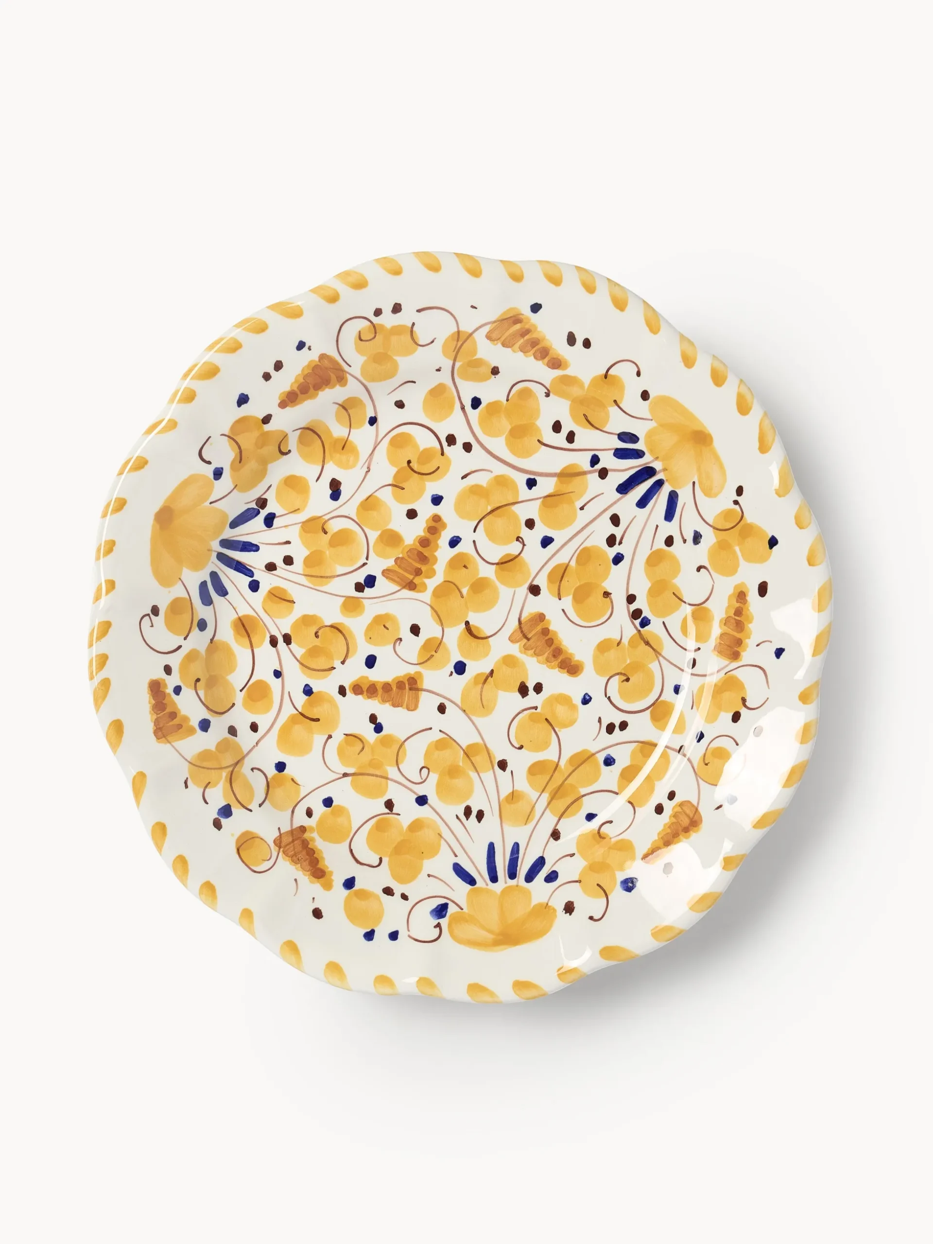Piatto da colazione fatto a mano Toscana