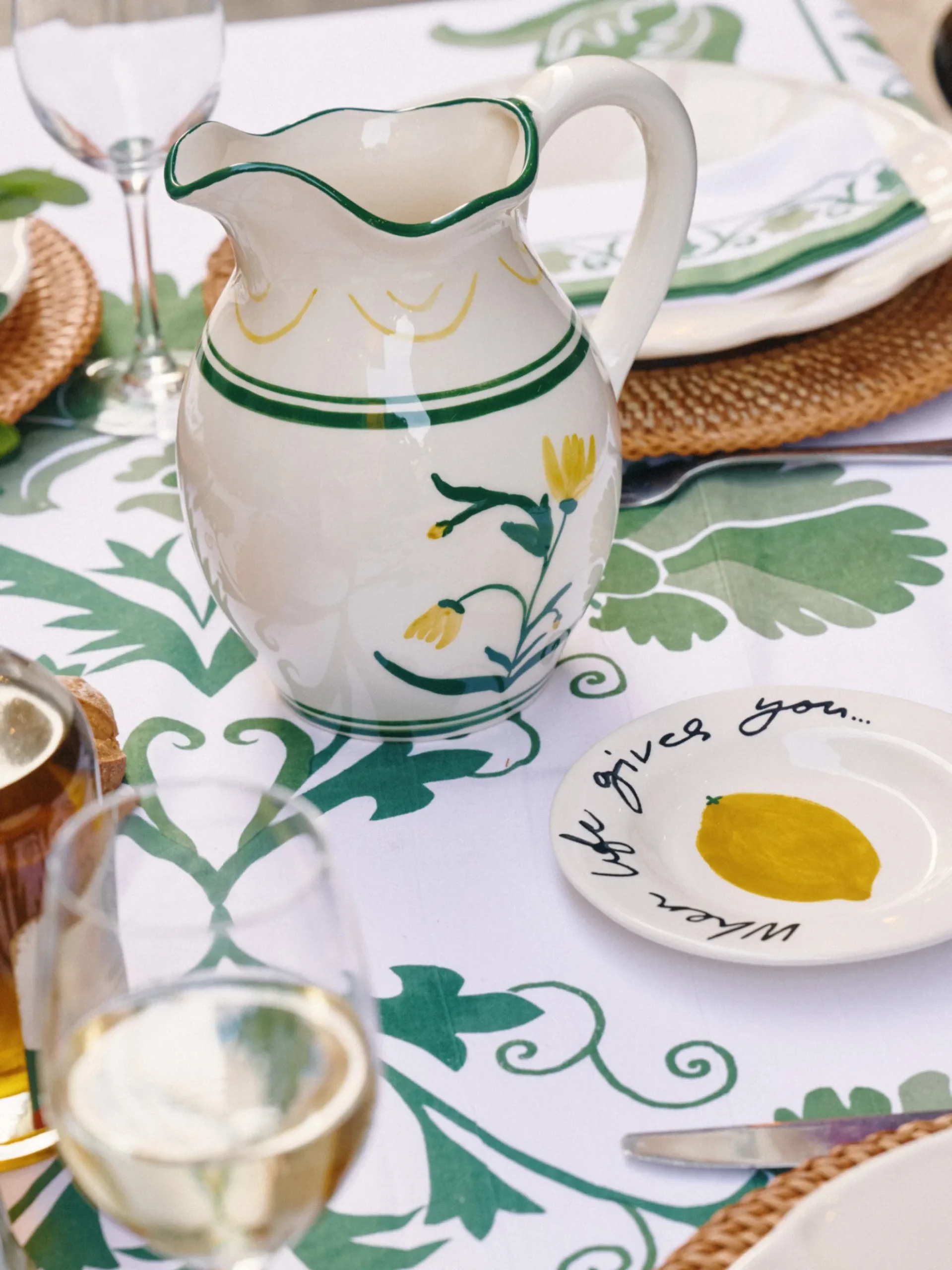 Piatto da dessert dipinto a mano Lemon