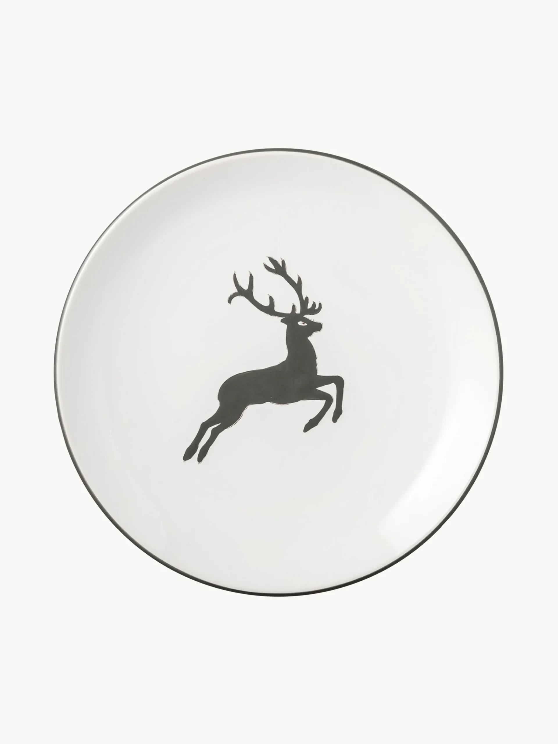 Piatto da dessert fatto a mano Cup Grauer Hirsch