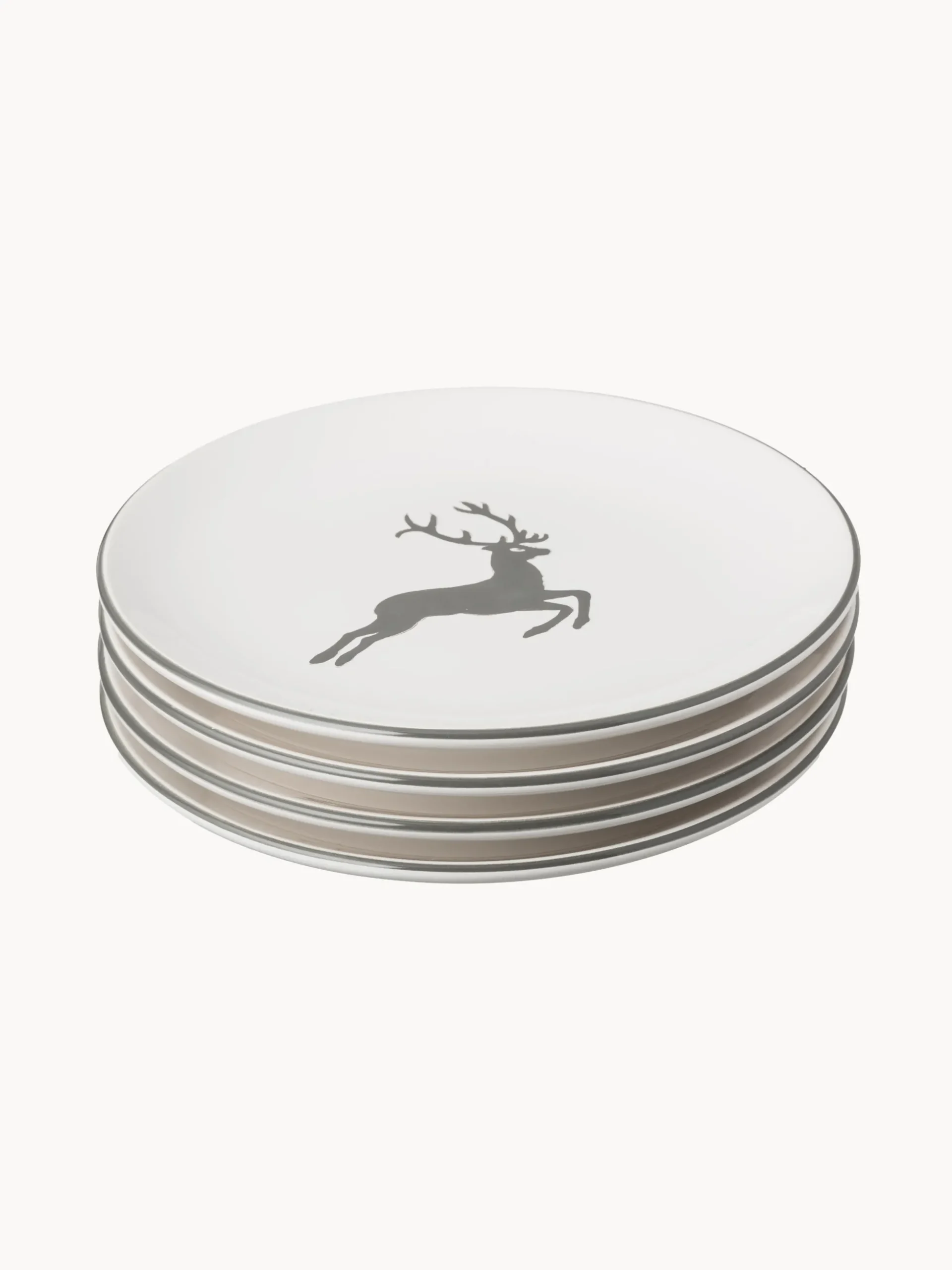 Piatto da dessert fatto a mano Cup Grauer Hirsch
