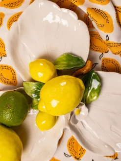 Piatto da portata dipinto a mano Lemon