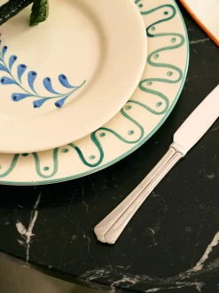 Piatto da portata dipinto a mano Leaf