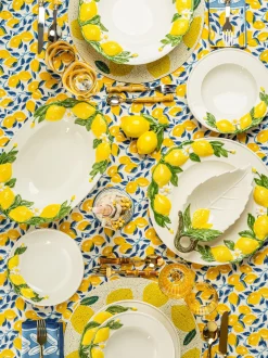 Piatto da portata dipinto a mano Lemon