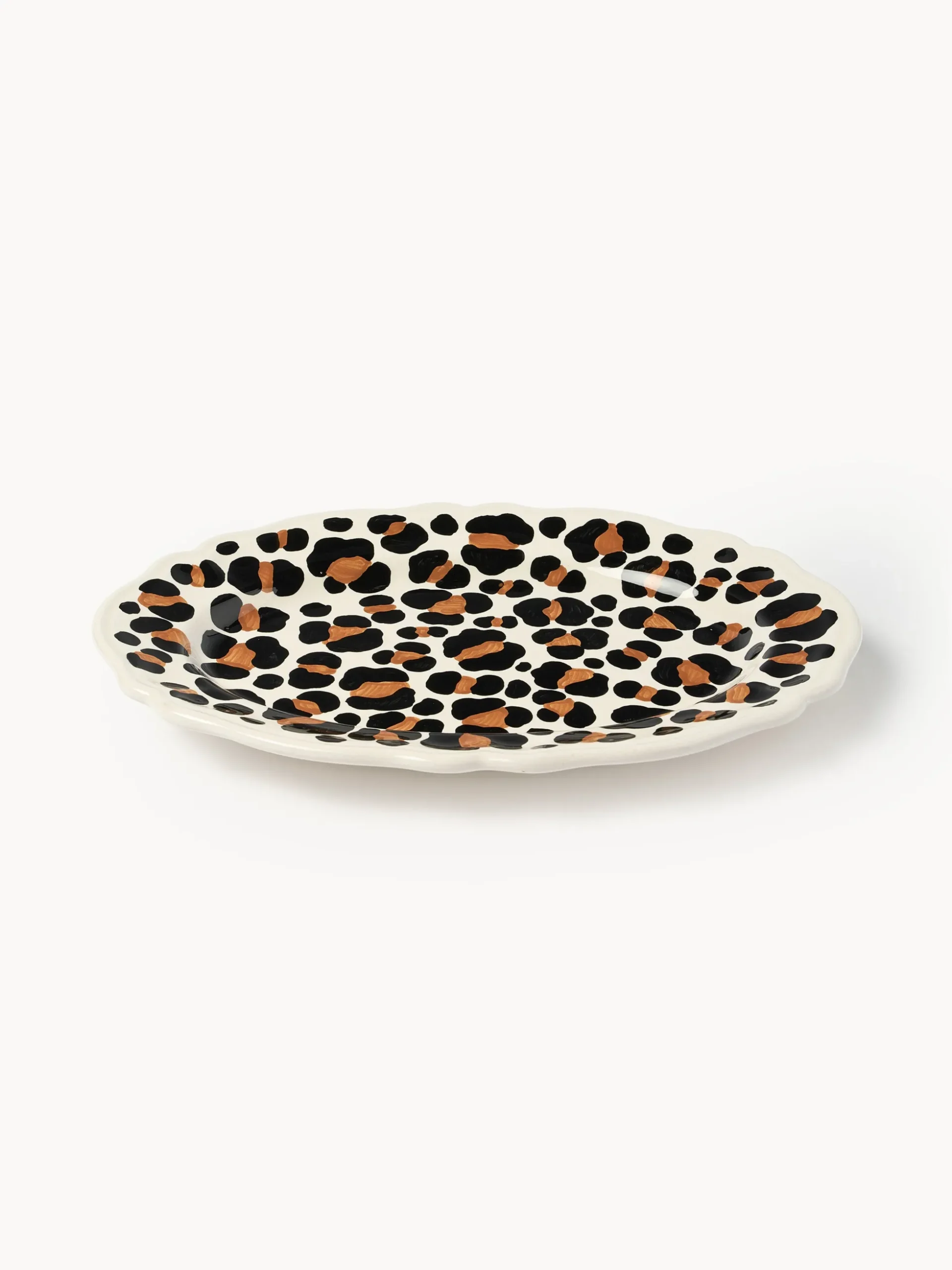Piatto da portata fatto a mano Leopardo