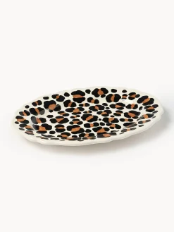 Piatto da portata fatto a mano Leopardo