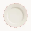 Piatto piano dipinto a mano Scalloped