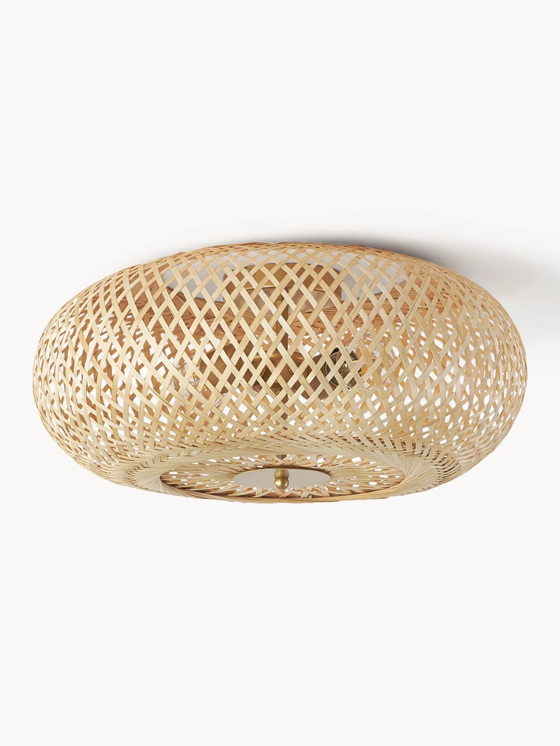 Plafoniera di design in bambù naturale Evelyn