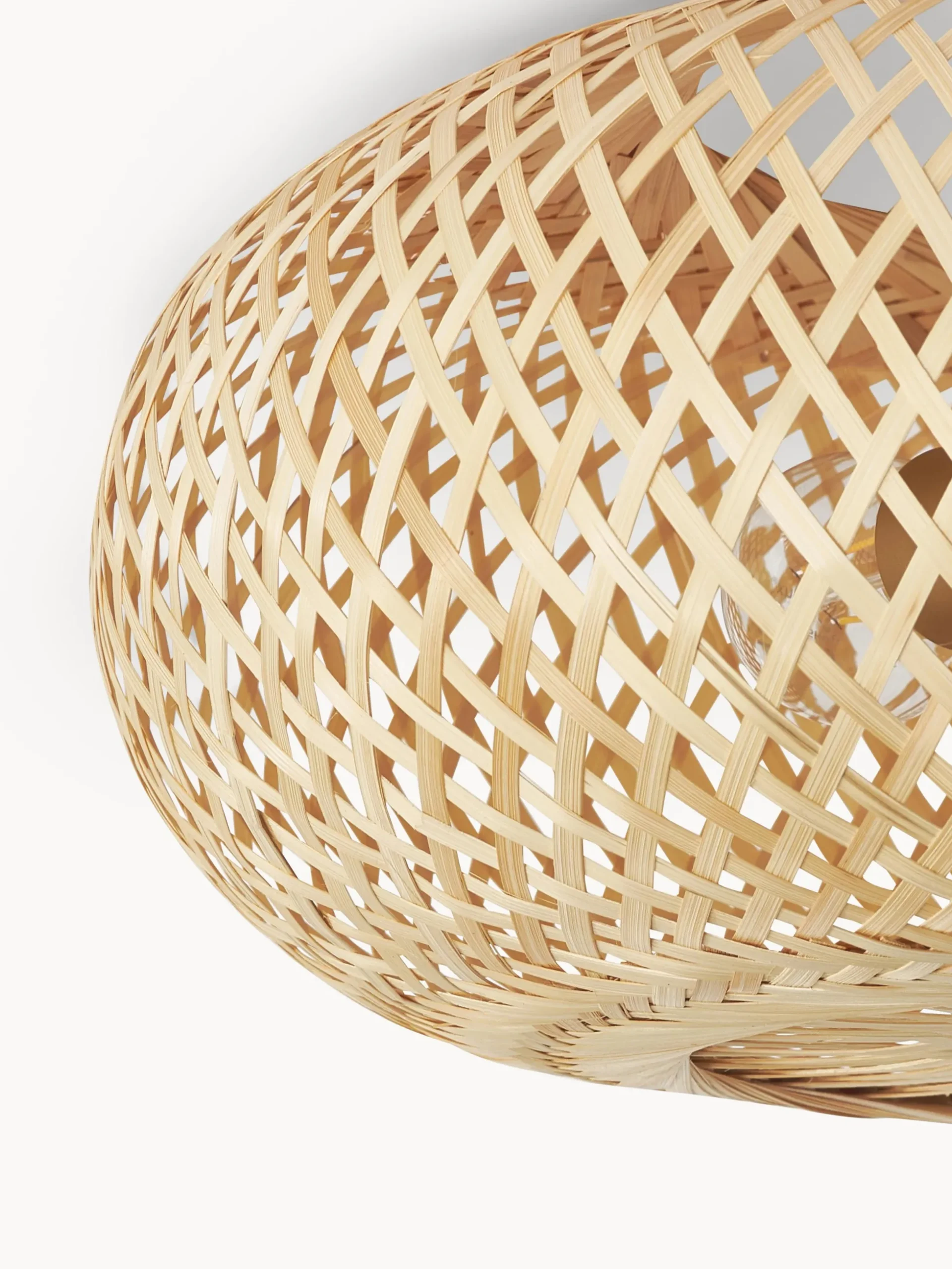 Plafoniera di design in bambù naturale Evelyn