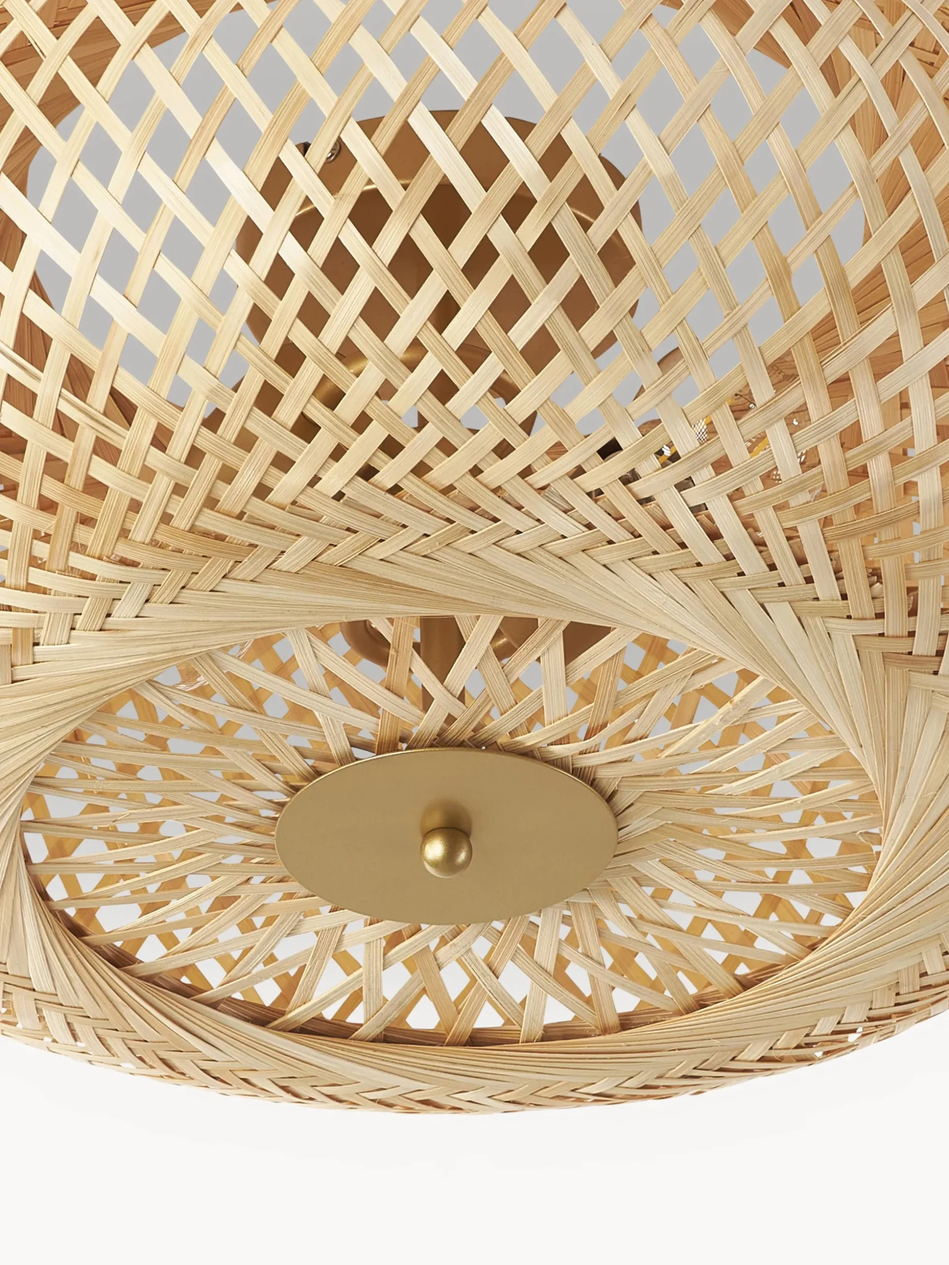 Plafoniera di design in bambù naturale Evelyn