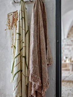 Plaid intrecciato a mano con frange Bresso