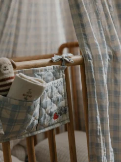 Pocket per lettino in cotone Sky Blue