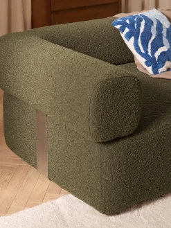 Poggiapiedi componibile in bouclé Anton