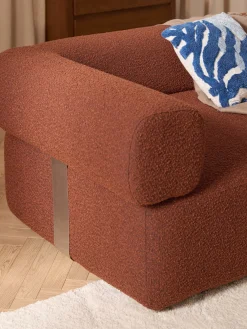 Poggiapiedi componibile in bouclé Anton