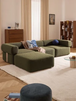 Poggiapiedi da divano in bouclé Anton