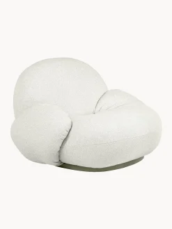 Poltrona da giardino girevole in bouclé Pacha