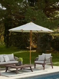 Poltrona da giardino in legno di acacia Lu