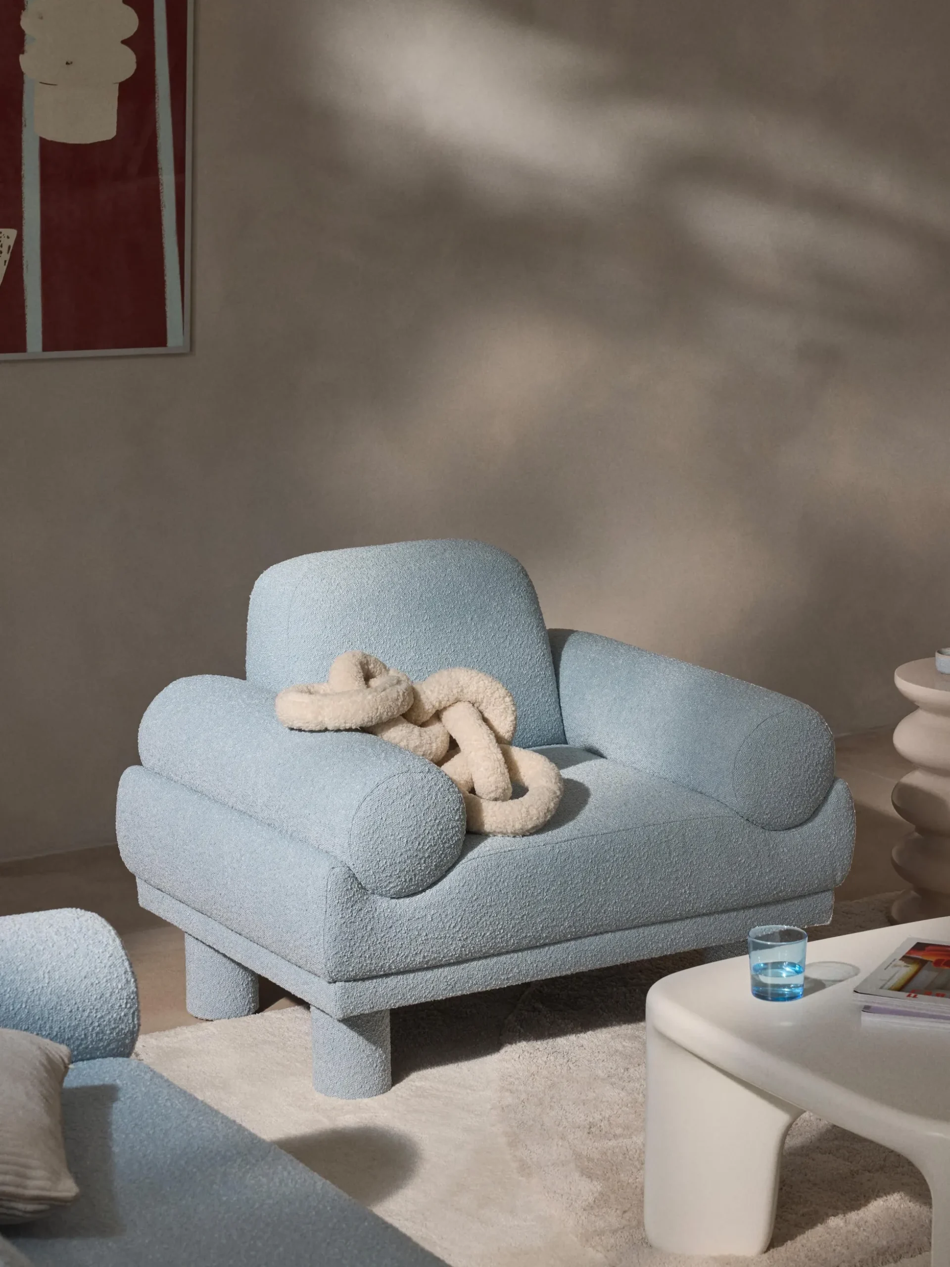 Poltrona in bouclè Lilo