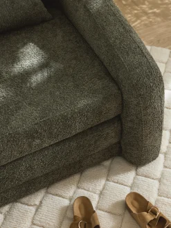 Poltrona letto in teddy-bouclé Eliot