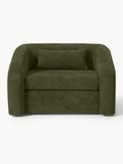 Poltrona letto in teddy-bouclé Eliot