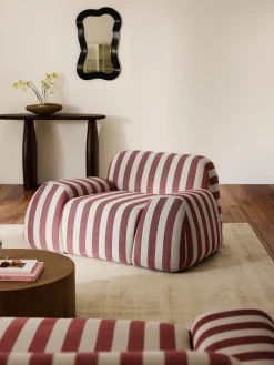 Poltrona lounge a righe Wolke