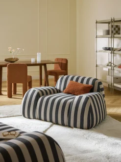 Poltrona lounge a righe Wolke