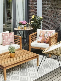Poltrona lounge da giardino in legno d'acacia Bo