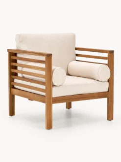 Poltrona lounge da giardino in legno d'acacia Bo