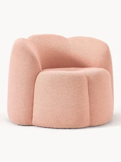 Poltrona lounge in bouclé Fleur