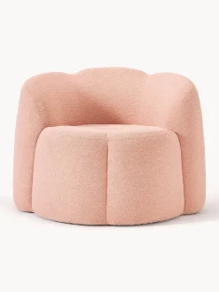 Poltrona lounge in bouclé Fleur