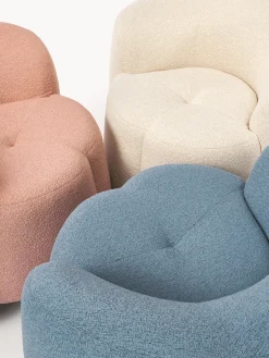 Poltrona lounge in bouclé Fleur