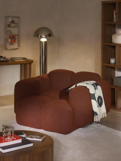 Poltrona lounge in bouclé Tayla