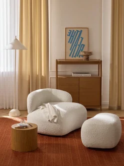 Poltrona lounge in bouclé Alba