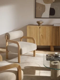 Poltrona lounge in legno di frassino Raymond
