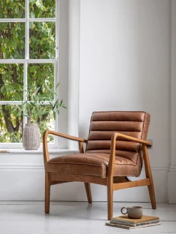 Poltrona lounge in pelle Datsun