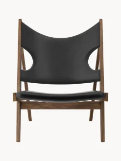 Poltrona lounge in pelle Knitting
