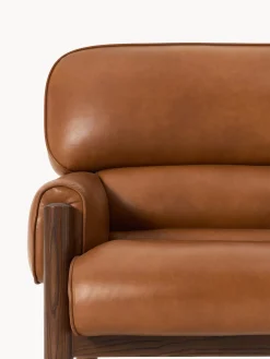 Poltrona lounge in pelle Calum