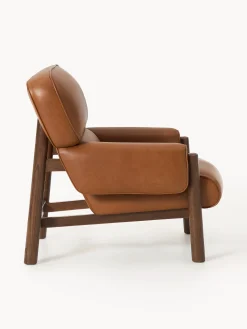 Poltrona lounge in pelle Calum