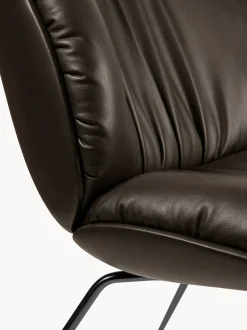 Poltrona lounge in pelle Beetle