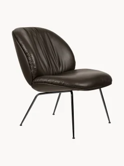 Poltrona lounge in pelle Beetle