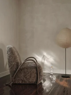 Poltrona lounge in pelle di pecora Buur