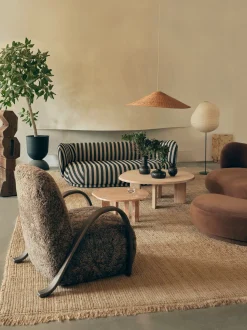 Poltrona lounge in pelle di pecora Buur