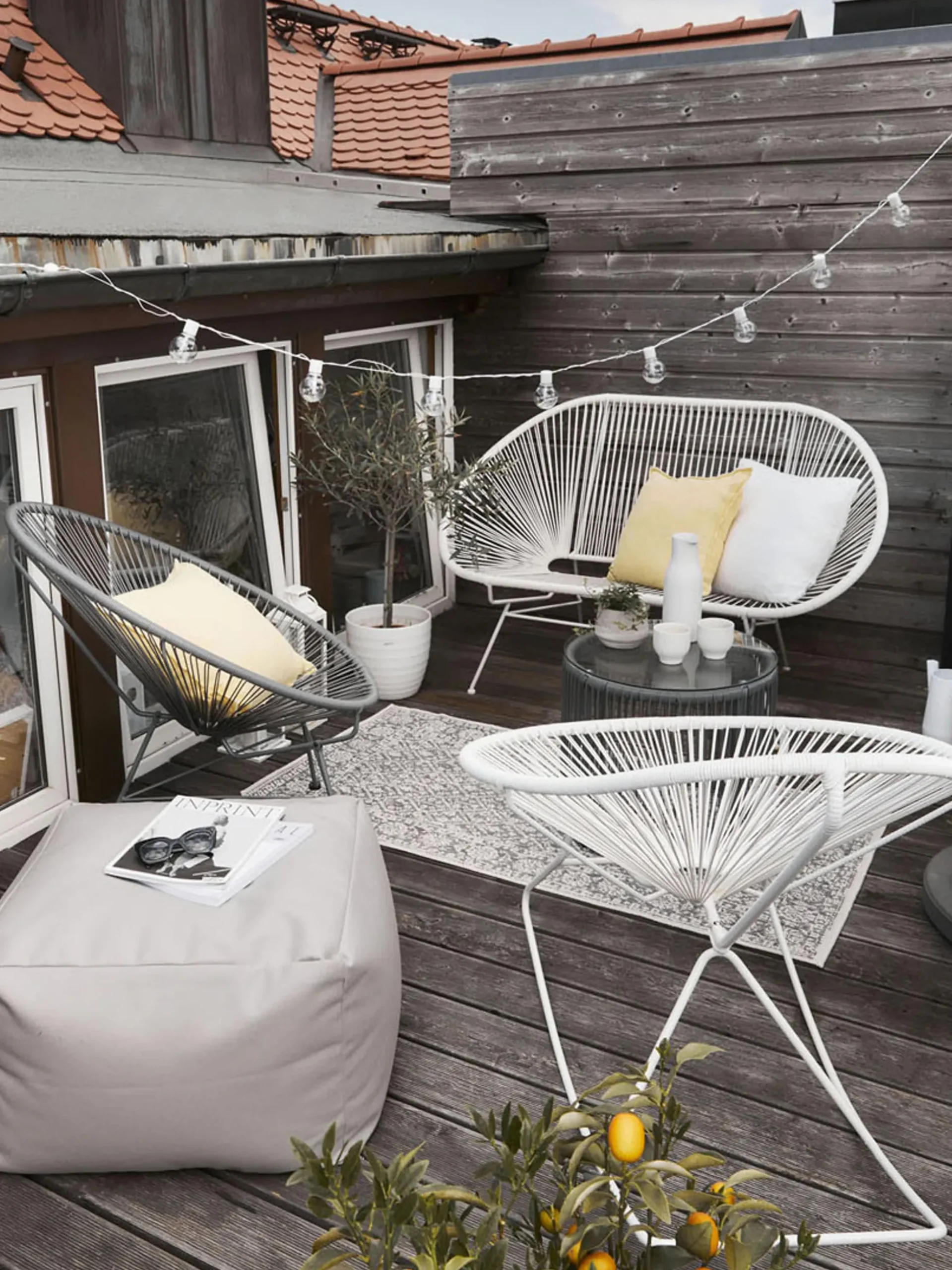 Poltrona lounge in plastica intrecciata Bahia