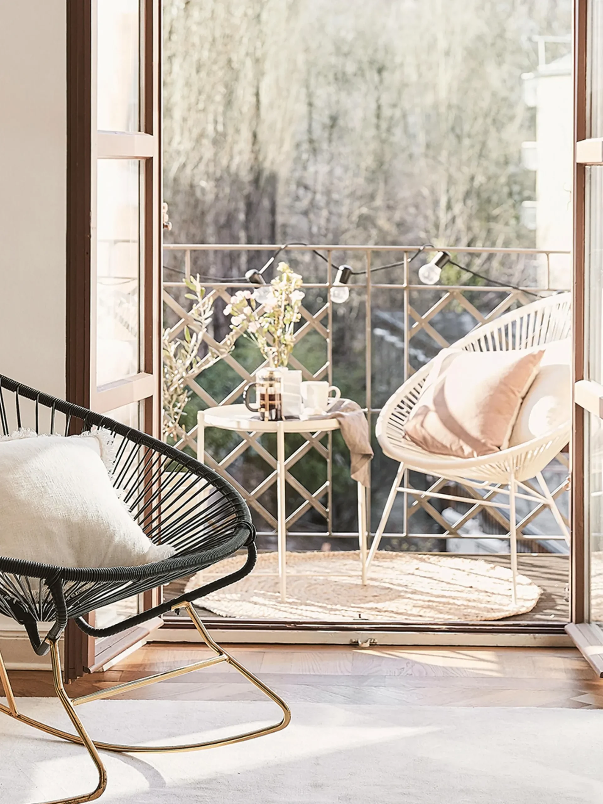 Poltrona lounge in plastica intrecciata Bahia