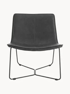 Poltrona lounge in similpelle Barrel