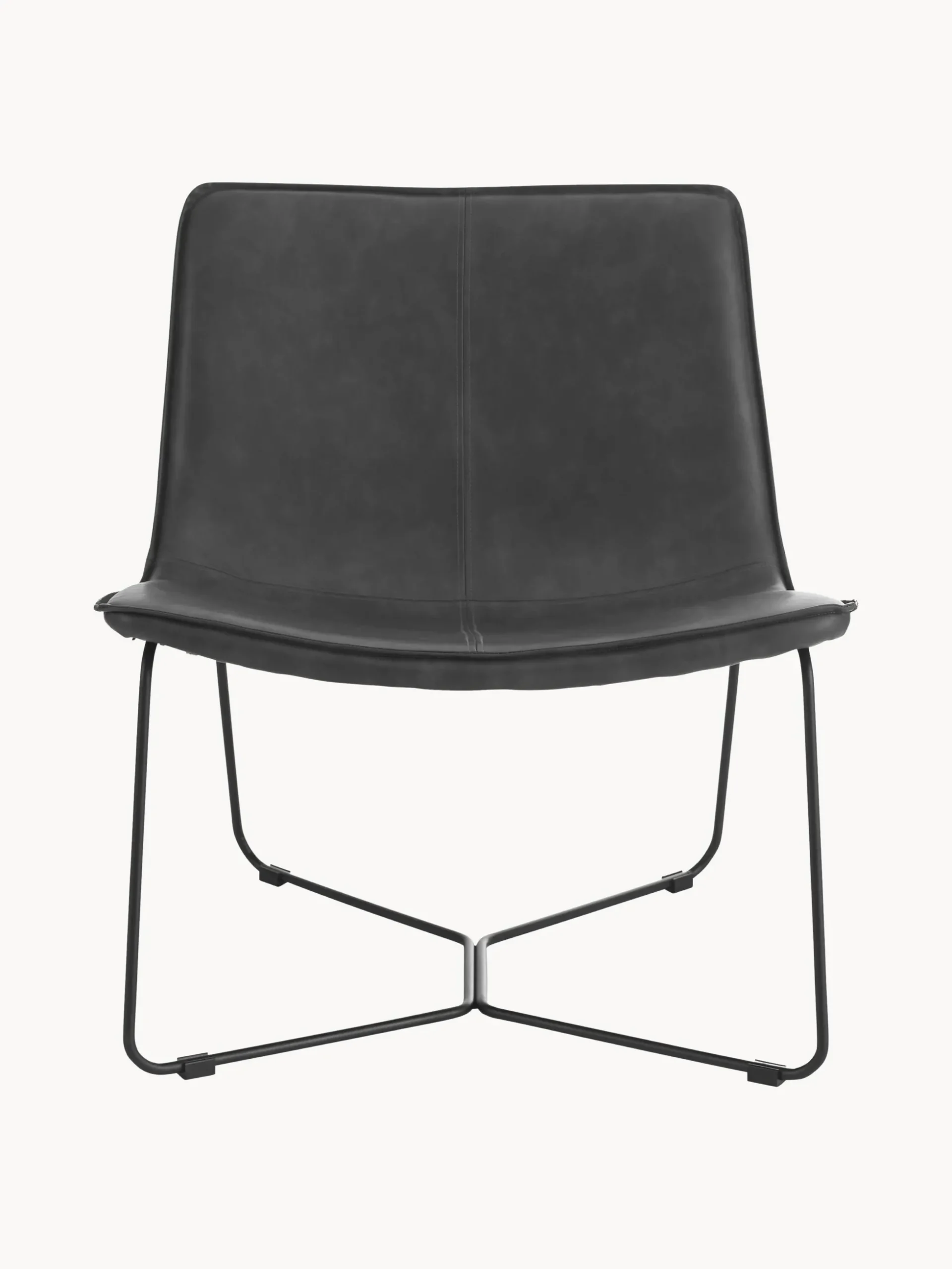 Poltrona lounge in similpelle Barrel