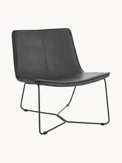 Poltrona lounge in similpelle Barrel