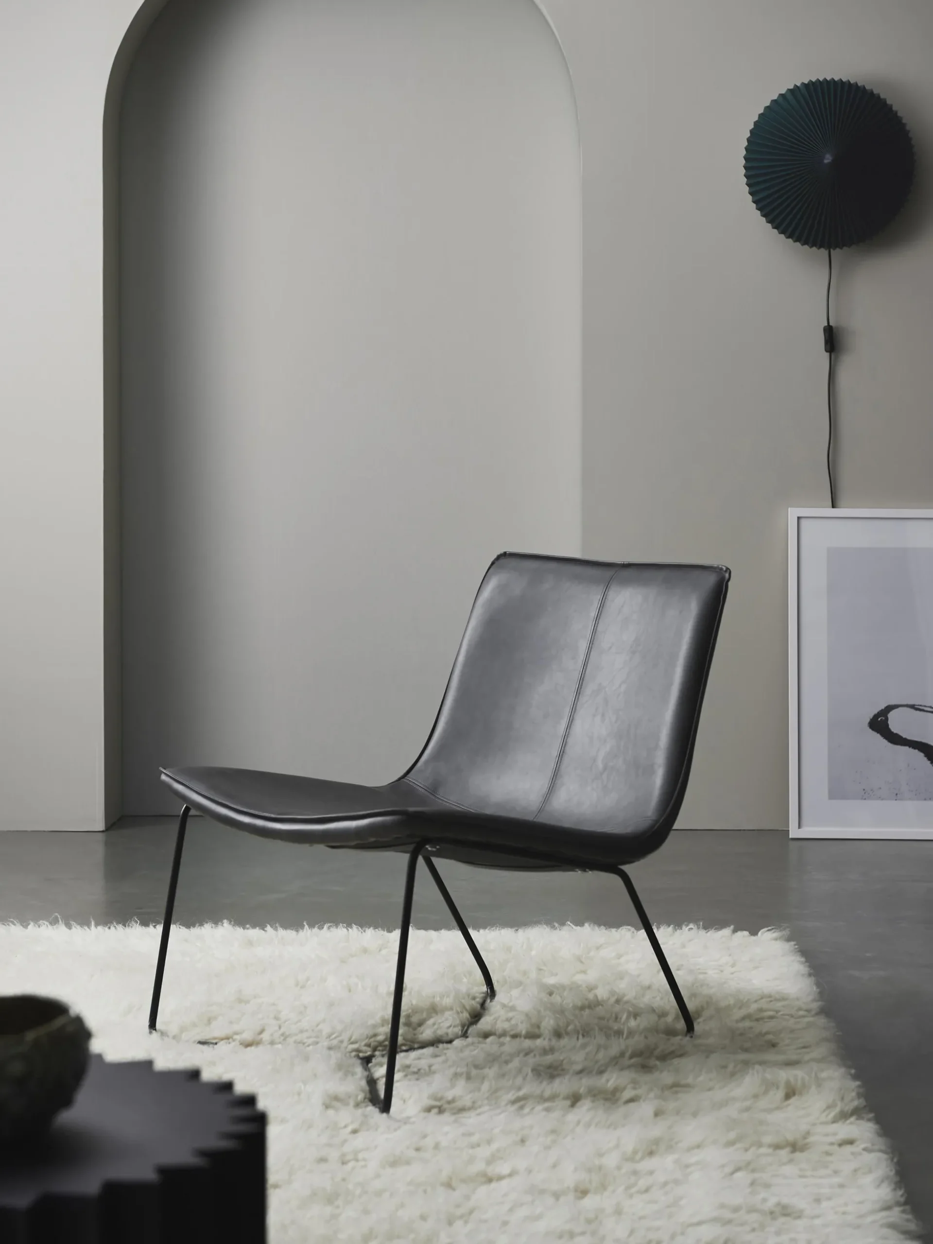 Poltrona lounge in similpelle Barrel