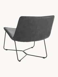 Poltrona lounge in similpelle Barrel